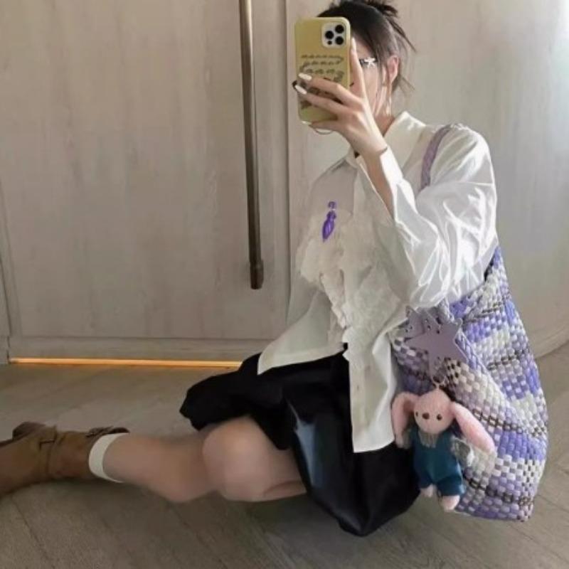 Hand-woven Large-capacity Bucket, Armpit Bag, Women's High-end Commuter, Portable Shoulder Fashion Versatile Tote Bag