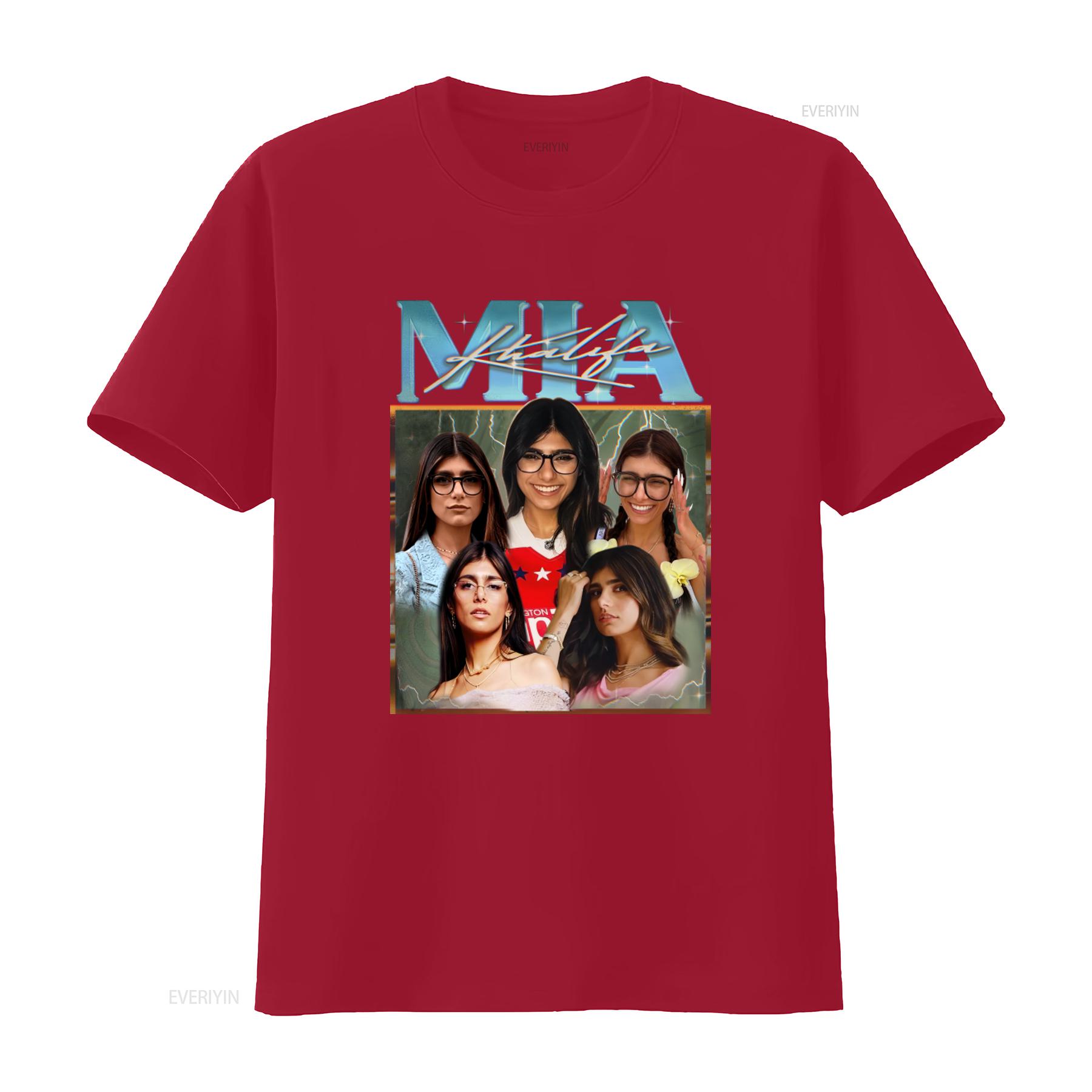 

Mia Khalifa Retro Style T Shirt Long Sleeve for Women Fashion Print vintage Washed streetwear Comfortable Unisex graphic Casual S