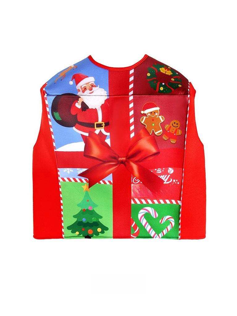 Christmas Gift Box Costume For Kids With Sponge Material For Holiday Stage Performances