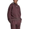 adidas Felpa con cappuccio e coulisse tinta unita ricamata Originals Top da donna Marrone IJ8275