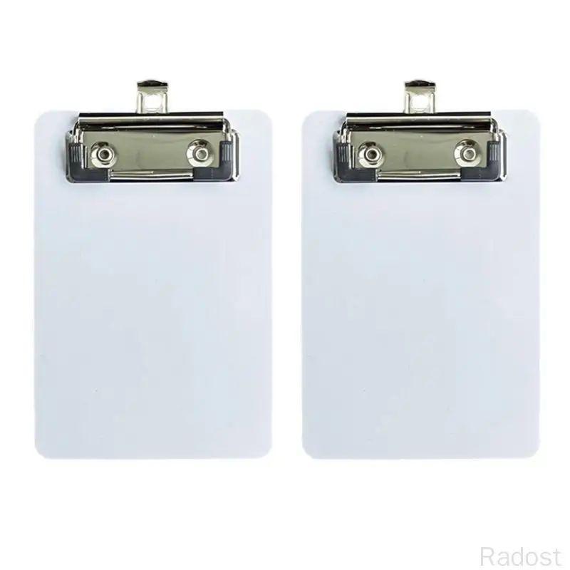 10X15CM Clipboard Small Size Portable Clipboard with Metal Clip Durable Hardboard Writing Pad for Office School Home Use