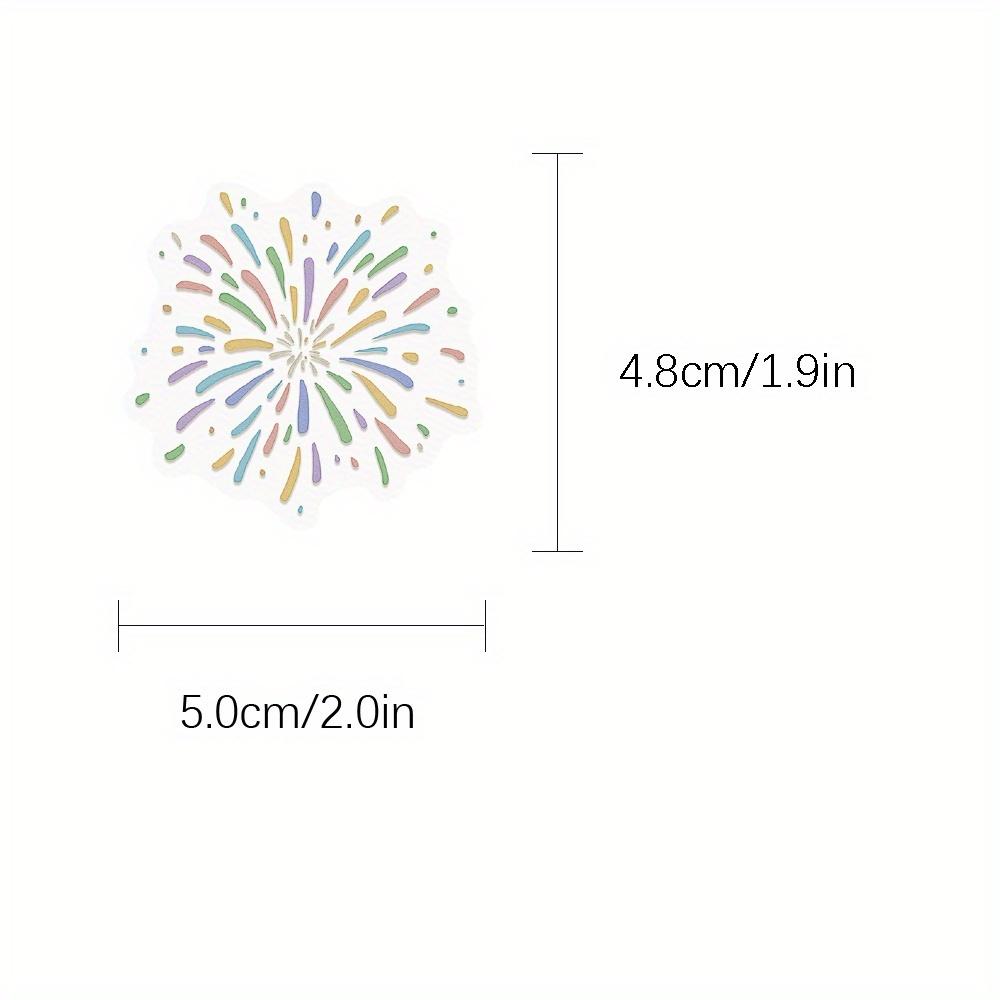 50pcs Vintage Fireworks Stickers Suitable for Scrapbooking,Skateboard,Luggage,Planner Decoration Self-Adhesive Plastic Stickers