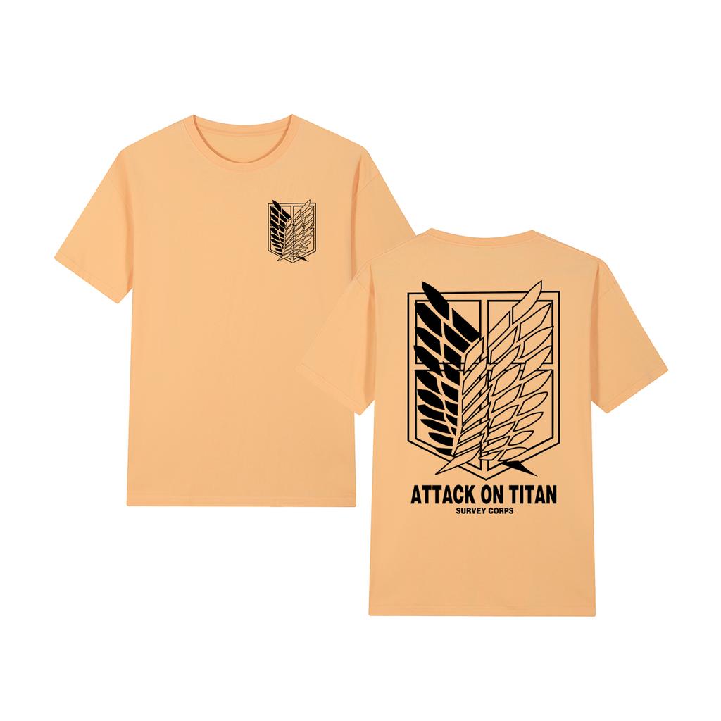 Attack On Titan Survey Corps Rival Levi Eren Yeager mikasa ackerUnisex Vintage Tshirt Cotton Unisex T shirt New Tee Tshirt Women Tops