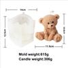 Family Teddy Bear Silicone Mold Craft Scented Candle Soap Plaster Bowtie Bear Family 3D Bears Animal decora