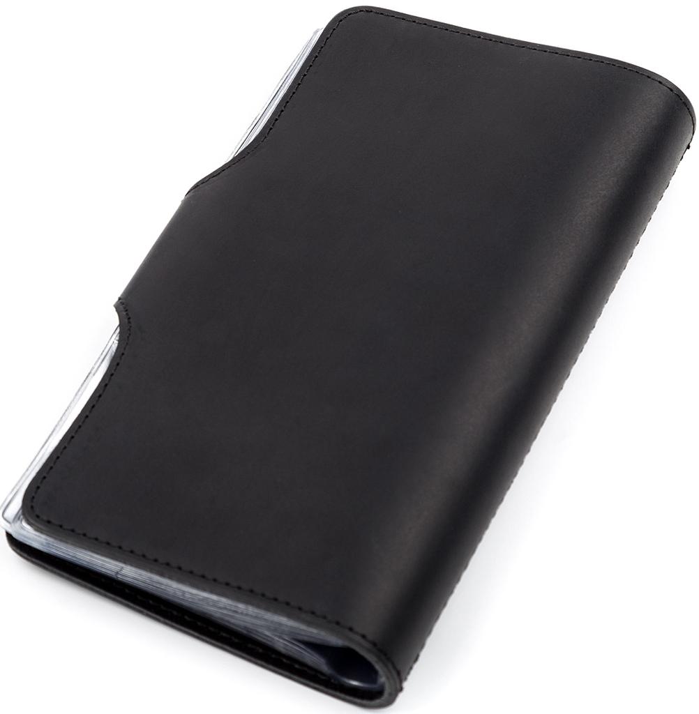 Buy Large business card holder Shvigel 13905 leather Black at