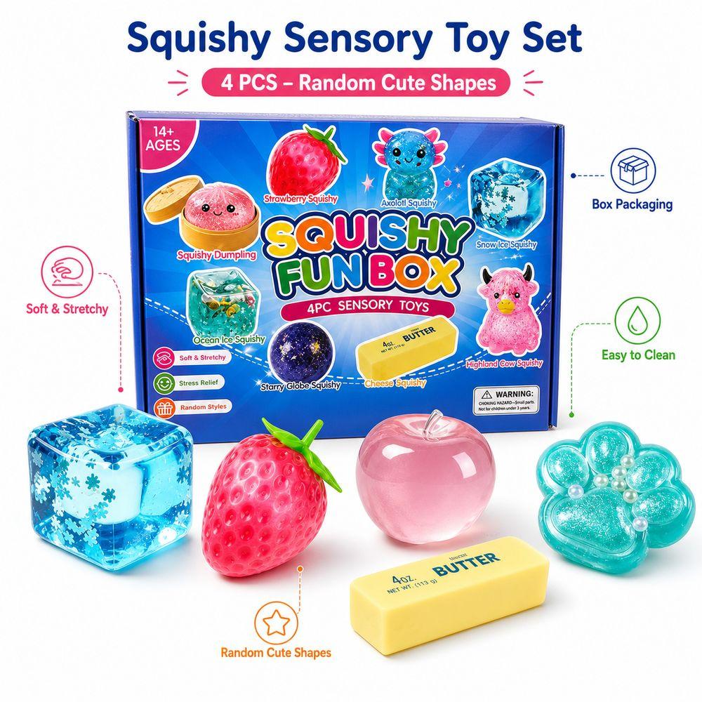 Soft And Stretchy Squishy Sensory Toys Random Shapes Stretchy Fidget Toys Desk Play
