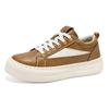 Autumn new leather super thick-soled wear-resistant shock-absorbing board shoes lace-up casual shoes