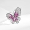 Damen Leichter Luxus Design Elegante Eingelegte Zirkon Farbverlauf Schmetterling Brosche, Vielseitige Und Nischen Designgefühl Brosche
