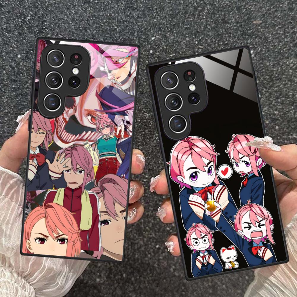 Dandadan Aira Shiratori Phone Case for Samsung Galaxy S26 S25 S24 S23 S22 S21 S20 Note20 Plus FE Ultra Glass Colorful Cover