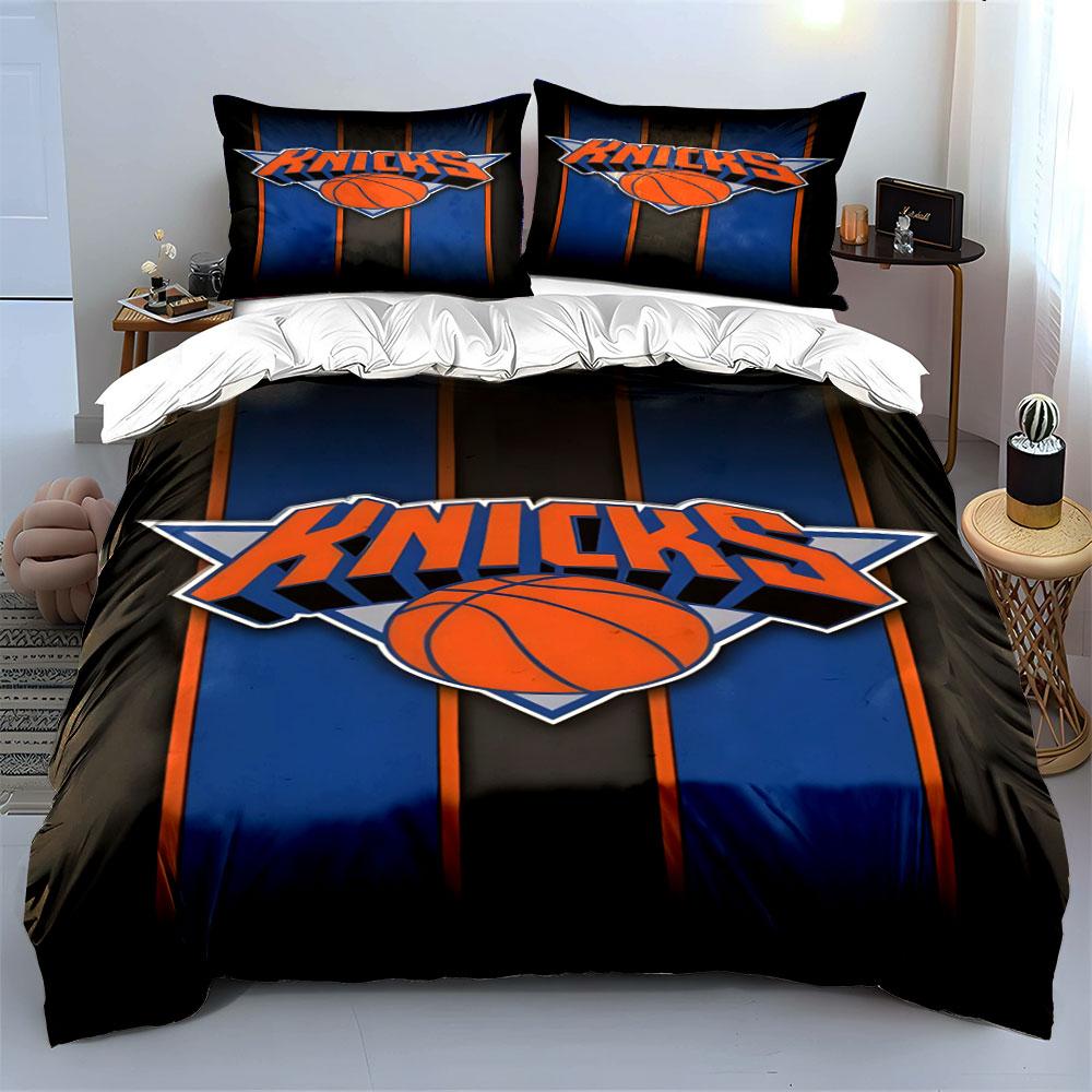 "Knicks Logo with Basketball." Bedding Sets Duvet Cover Sets Duvet Covers Pillowcases(1*Duvet Cover 2*Pillowcases Without Duvet Insert)