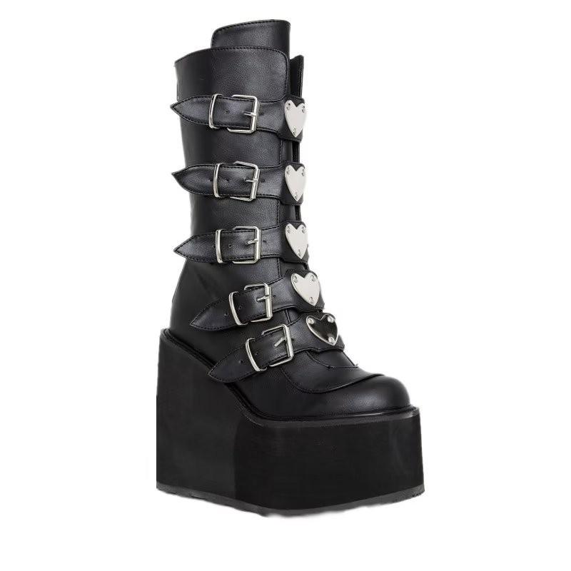 Fashion 2025 Winter Women Boots Fashion Motorcycle Boots Booties for Women Platform Shoes Ladies New Snow Boots Black Shoes Women's Boot
