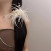 Ostrich Feather Hair Scrunchie Feather Hair Tie Hair Rope Headpieces for Women