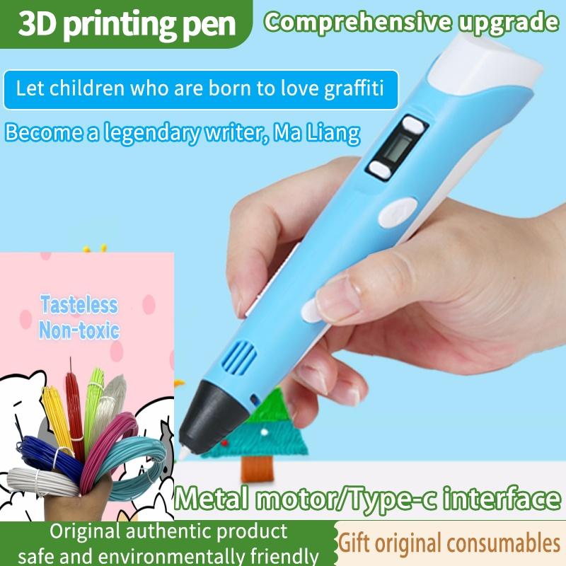 New 3D Printing Pen DIY Drawing with 9 Meters PLA Filament, 3D Graffiti Toy, Children's Birthday Joyful Festival Gift, Art Tool