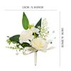Uflower Groom Groomsmen Guest Boutonniere Set, Artificial Flowers for Wedding, Prom, Homecoming,Anniversary, Graduation