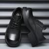 Fashion Retro Black Platform Shoes for Men Fashion Casual Increase 5cm Big Head Men's Dress Shoes Spring Autumn Designer Derby Shoe Male