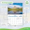EcoEarth - Biodegradable 11x17 Inch - Open - 12-Month Vertical Hanging Wall Calendar - National Parks - 2026 Monthly Calendar