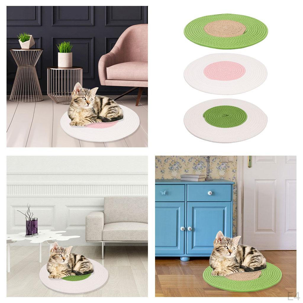 Pad Rope 15.8inch Sleeping Carpet Scratching Mat for Small and Medium Cat Dog Protecting