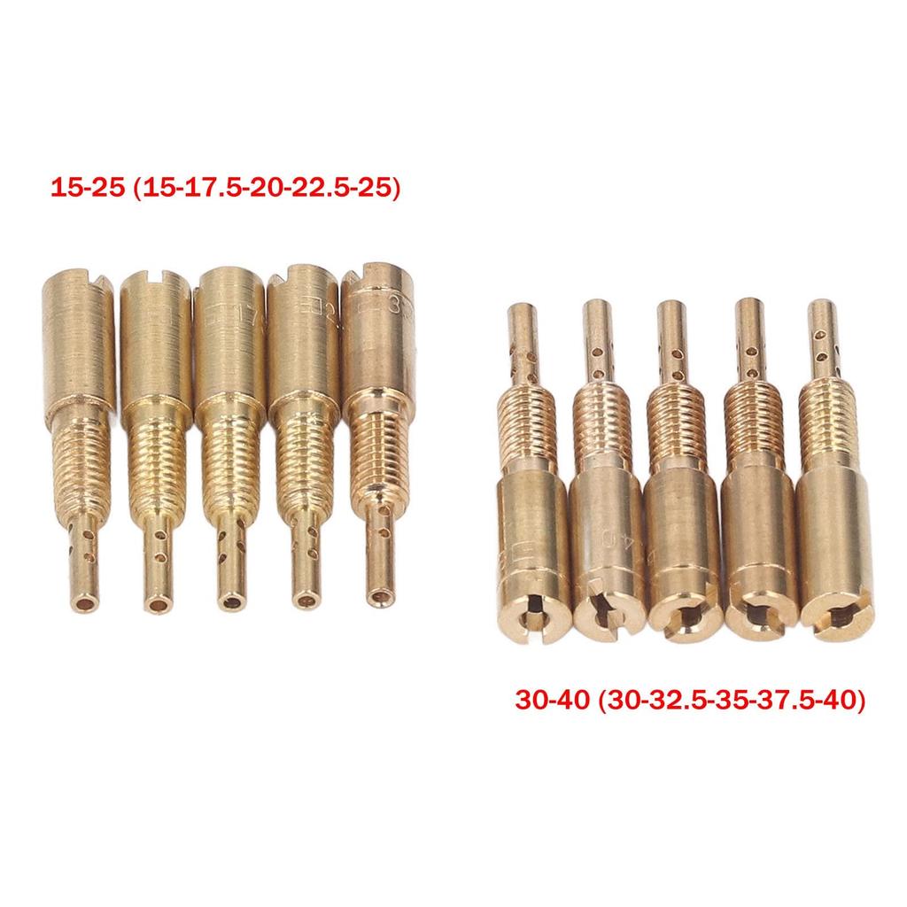 Carburetor Pilot Slow Jet Kit for 15‑25 30‑40 Mikuni Replacement HS40 HSR42HSR4510pcs Metal Motorcycle Curve Pilot Slow Jet