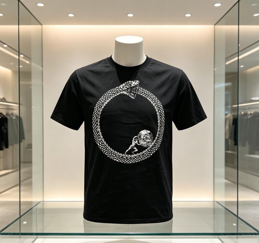 Sisyphus in An Ouroboros Snake Unisex Philosophy T Shirts Unisex Cotton Humor Streetwear Tee Shirt Short Sleeve Loose Clothing