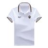 Trend Hub New Men's Casual Embroidery Short Sleeve Polo Shirt Fashion Solid Color Top