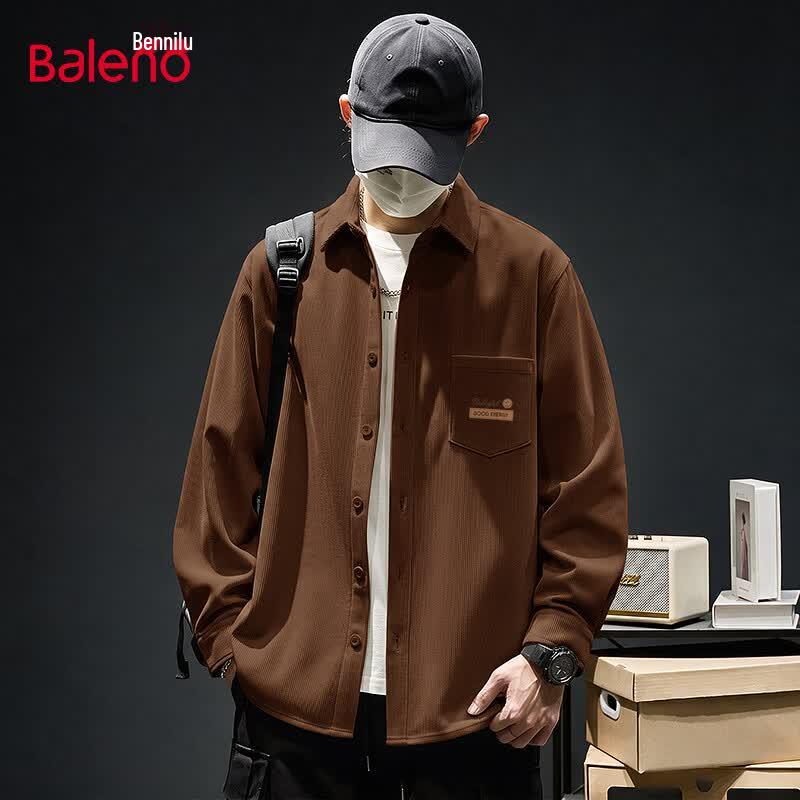 Baleno Men's Corduroy Long Sleeve Shirt