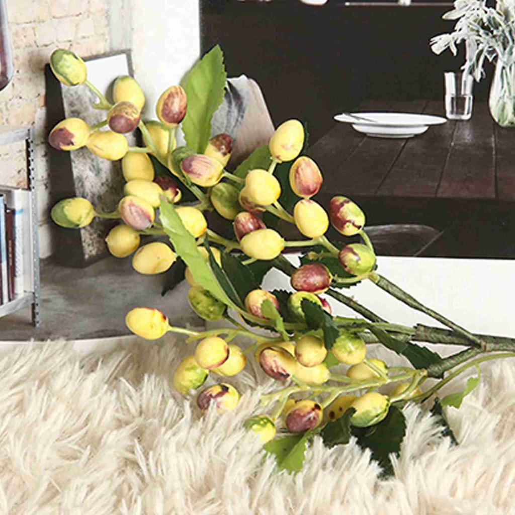 Simulated Olive Branch Artificial Olive Branches Faux Olive Leaves Picks Plant Stems for Home Garden Wedding Decor