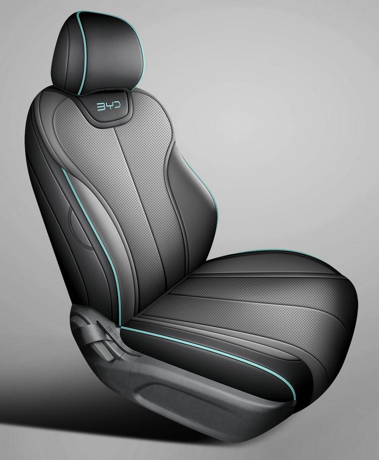 2025 BYD E7 Nappa Leather Perforated Car Seat Covers, Breathable Full Coverage Cushions