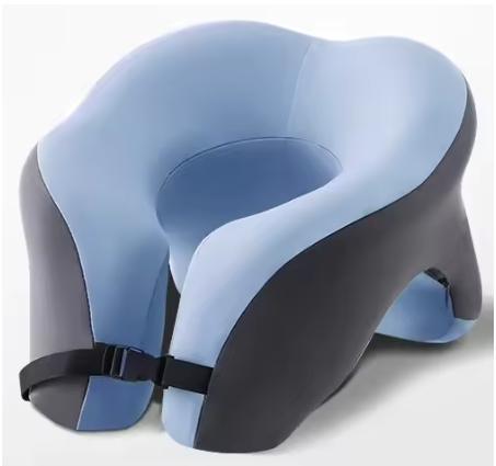 

Airplane Travel U-shaped Pillow Office Slow Rebound Memory Cotton Sleeping Pillow Student Neck Protection Pillow 29x19x12cm синий