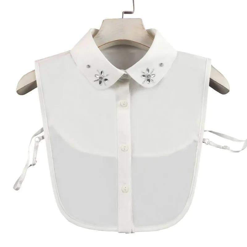 Perfect Match Elegant Womens False Collar For Sweater Shirt Accessories Female Handmade Rhinestone Beads Detachable Collar Girls