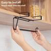Black Cabinet Door Paper Towel Holder Easy To Install Kitchen Cabinet Paper Towel Holder Metal Crafts