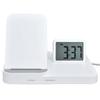3 in 1 LCD Digital Alarm Clock with Phone Earphone Wireless Charger USB Powered for Home Office