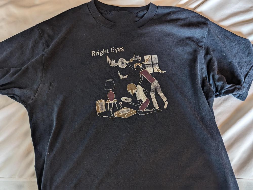 90 S BRIGHT EYES BAND Album Collection Black All Size Shirt OM730 Unisex T-Shirt XXXL