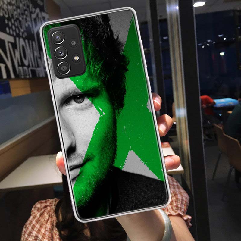 Ed sheeran Singer Phone Case for Samsung A54 A57 A37 A17 A14 A15 A12 A24 A34 A55 A35 A25 A52S A07 A05S A04S A22 A32 A72 Galaxy N