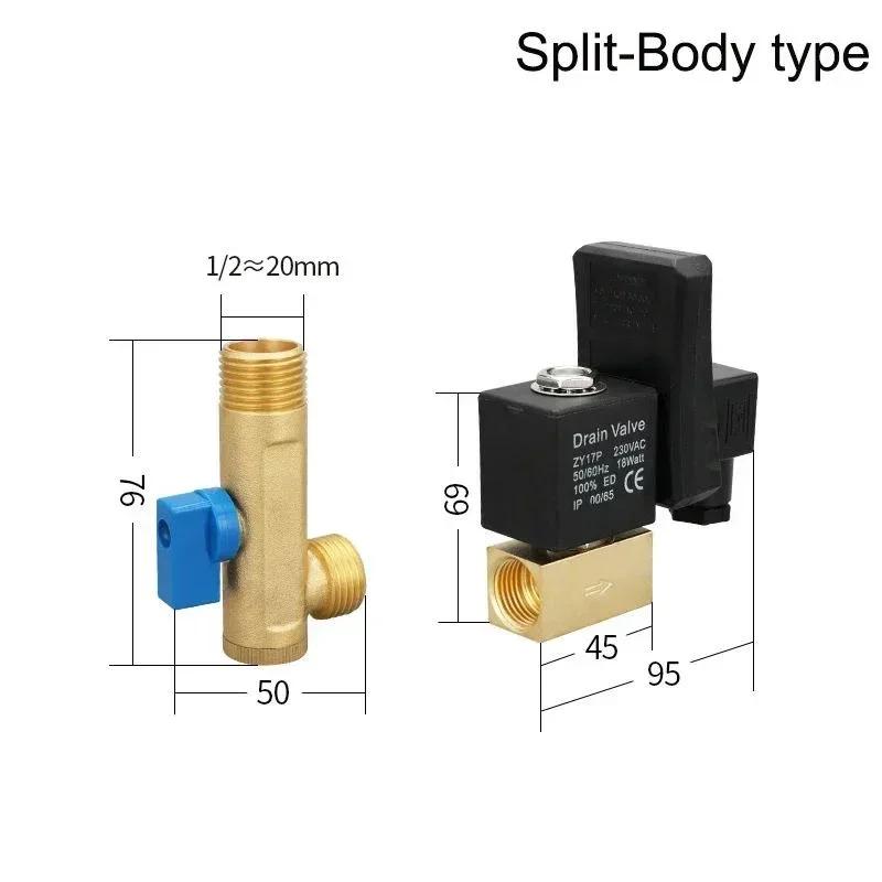Air Compressor Electronic Drain Valve Automatic Switch OPT-A Split OPT-B Conjoined Drain Valve Timing Solenoid Valve