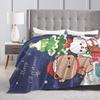 Bubu Dudu Christmas Flannel Blanket Winter  Soft Warm Throw Blanket for Kids Adult Home Decor Graphic Bedspread Sofa Bed Cover
