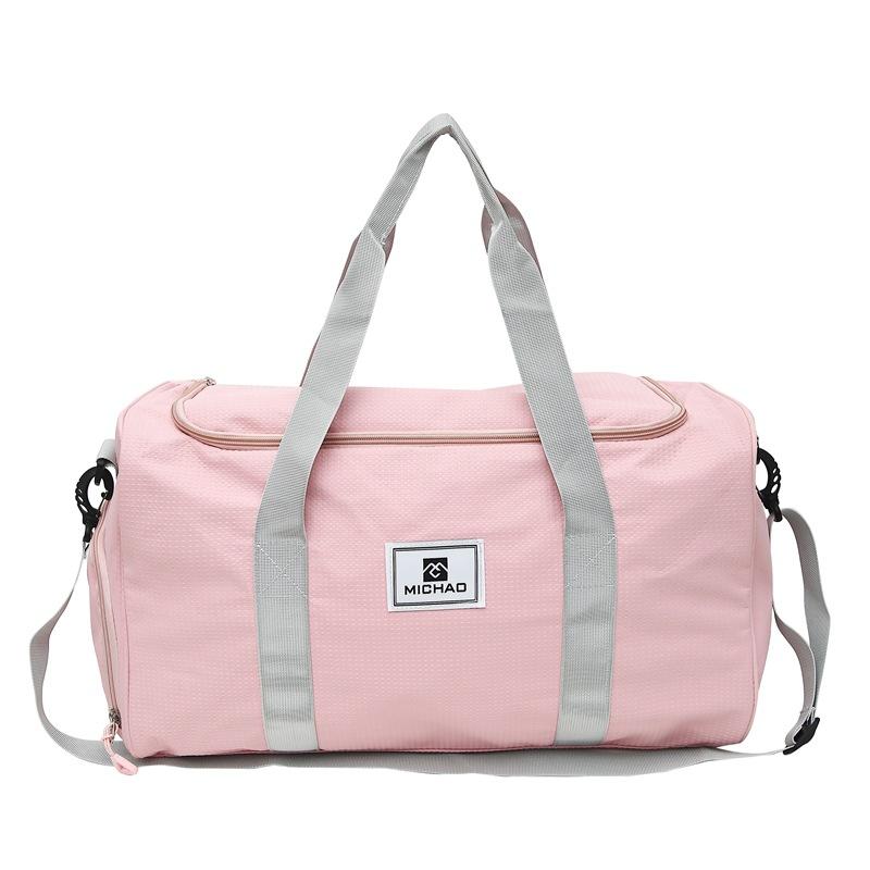 Short-distance sports travel bag Portable large-capacity travel bag Women s storage shoulder bag Yoga gym gift bag розовый