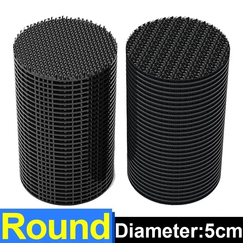 Strong Carpet Fixing Stickers Self-adhesive Touch Fastener Grip Tape Black Pad Double Faced Mat Fixed Patch Home Floor Anti Skid