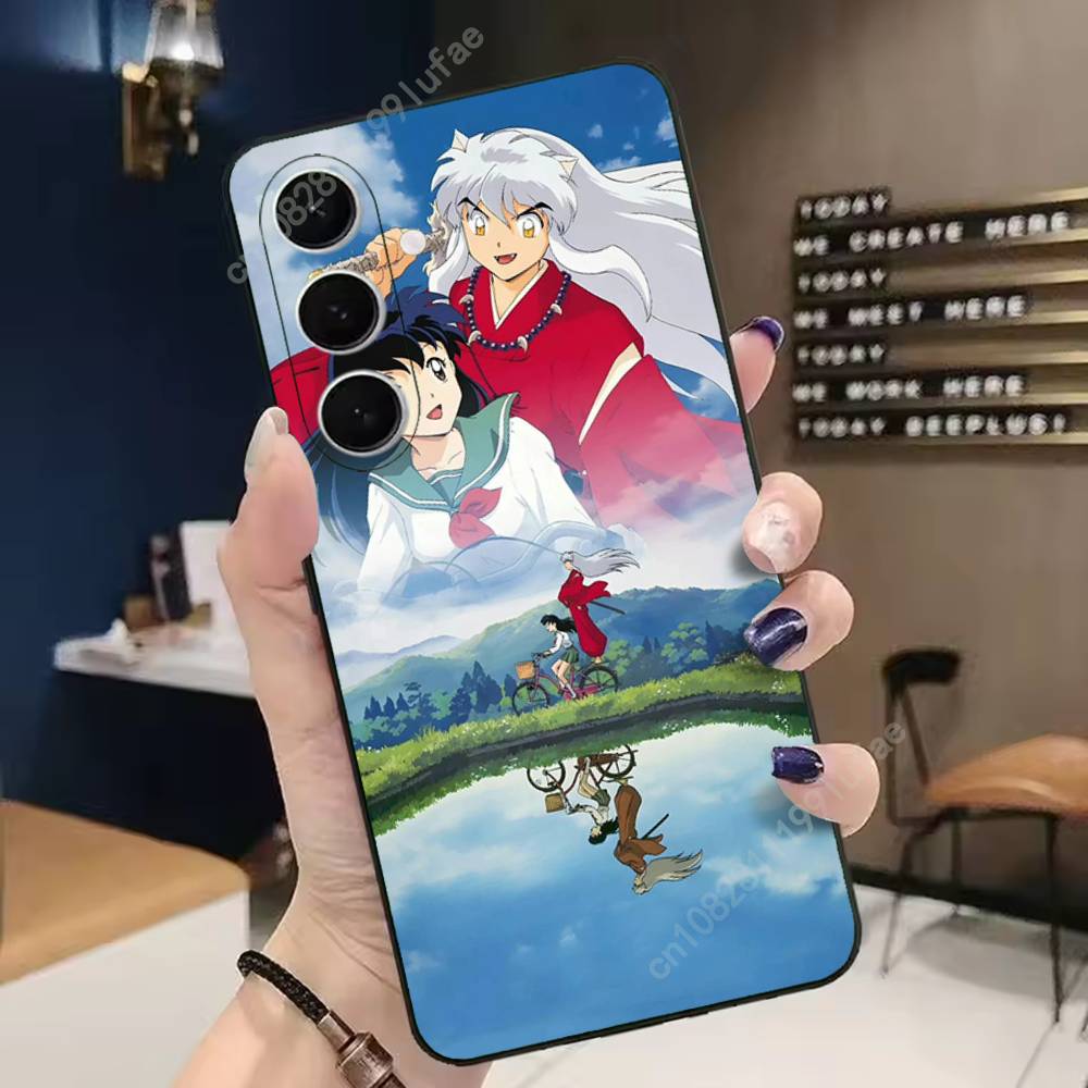 Anime I-Inuyasha K-Kikyo Phone Case for Samsung Galaxy A73 72 71 70 A53 52 41 40 A32 31 30 Note20 Note10 Note9