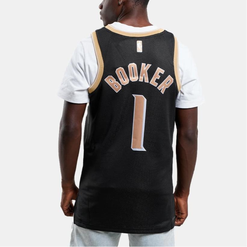 Nike Dri-FIT Devin Booker Phoenix Suns Fan Edition Letter Print V-Neck Pullover Basketball Jersey Men Jersey Black FN5905-053