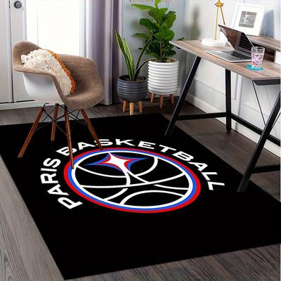 1 Stück Paris Basketball Team Logo Büro Teppich Weiches Polyester Eingangsteppich Waschbar Rutschfest Maschin