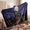 Warm Flannel BlanketHalloween Michael Myers Soft Cozy Throw Blanket for Bedroom Couch