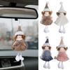 Christmas Tree Decoration Set Plush Girl Christmas Golden Ornaments Angel Xmas Party Keychain Santa Claus Snowman Hanging Decor