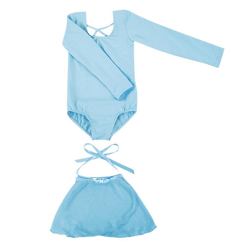 Barnedansekostymer Ballettkropp og skjørt for jenter i to deler