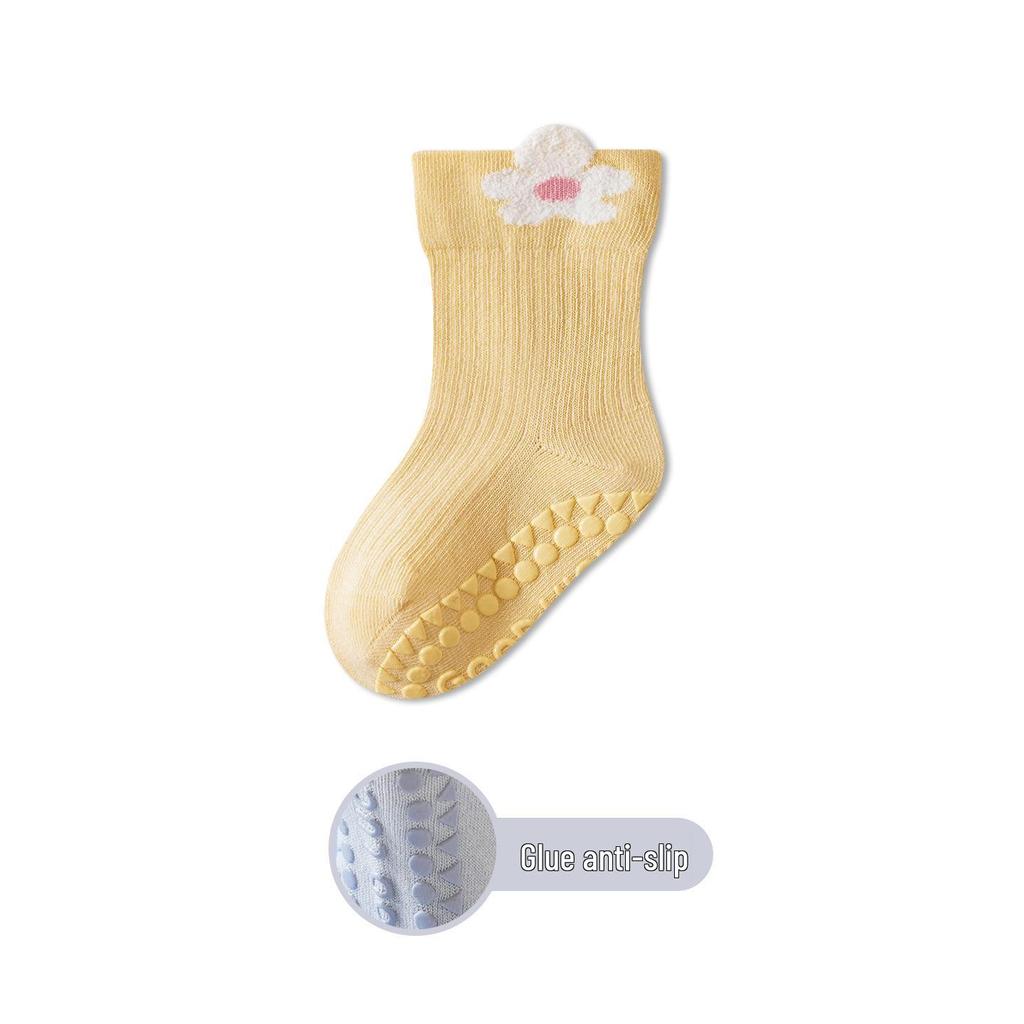 Newborn Mid-Calf Cartoon Socks - Non-Binding, Non-Slip, Boneless Cotton for Spring & Autumn
