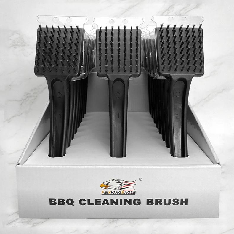 Stainless Steel BBQ Grill Cleaning Brush - Outdoor Rust & Dirt Removal Tool.