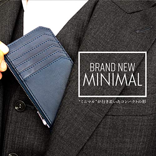 Dom Teporna Ultra-dünnes Fragment-Etui, Echtes Leder, Kartenetui, Münzbörse, Smart Wallet, Italienisches Leder, Rindsleder, So dünn wie ein Geldscheinklammer,