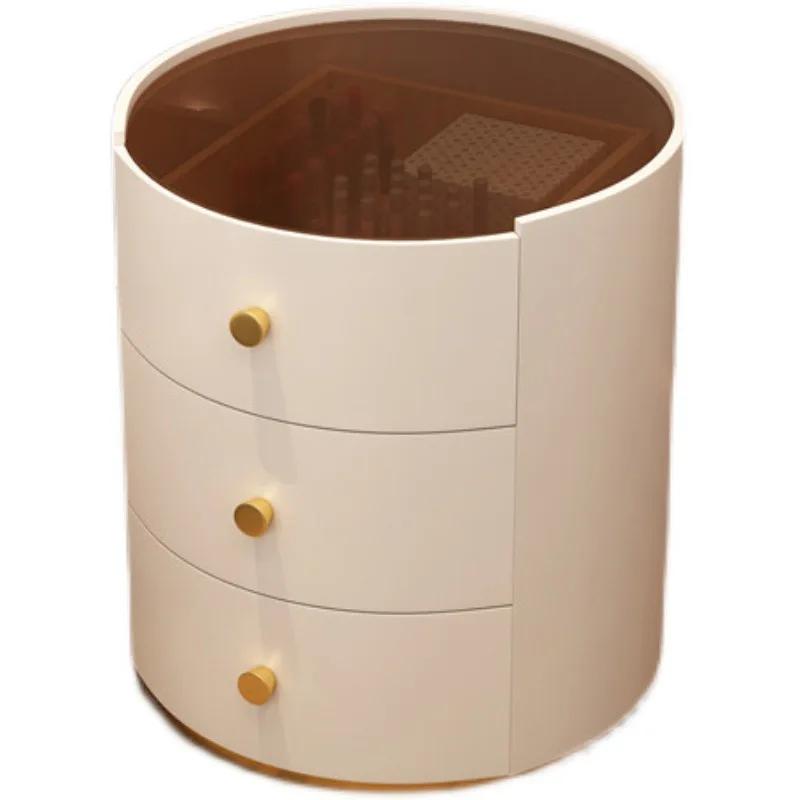 Modern bedroom bedside table simple light luxury floor-to-ceiling cabinet bedside cabinet storage locker round cabinet