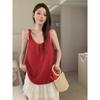 Kumikumi Design Knot Vest Sling Women Summer New Age-Reducing Temperament Loose All-Match Sleeveless Top