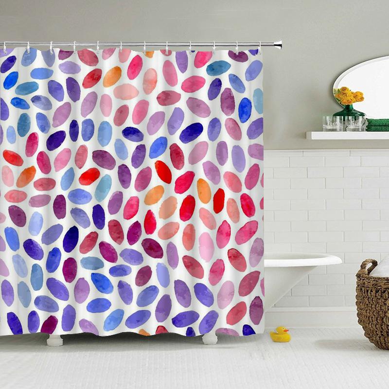 Cortina de Chuveiro Leopardo Moderna Cortina de Banheiro 3D Com Ganchos Tela Divisória Decorativa 180*240 Poliéster Tecido Lavável