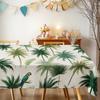 Tropical Palm Tree Parrot Rectangle Table Cloth for Table Decor Kitchen Dining Waterproof Reusable Tablecloth for Tables Party